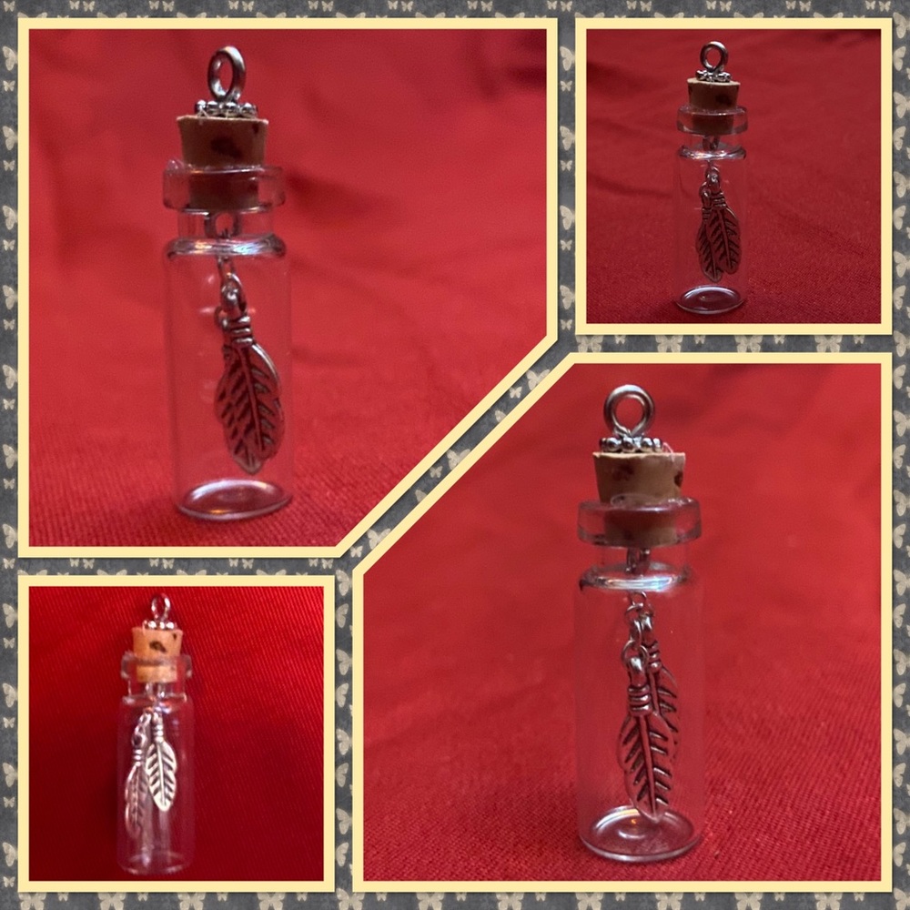 ❌️SOLD❌️Feather Bottle Charm